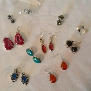 925 Silver Earrings Assortment Bundle